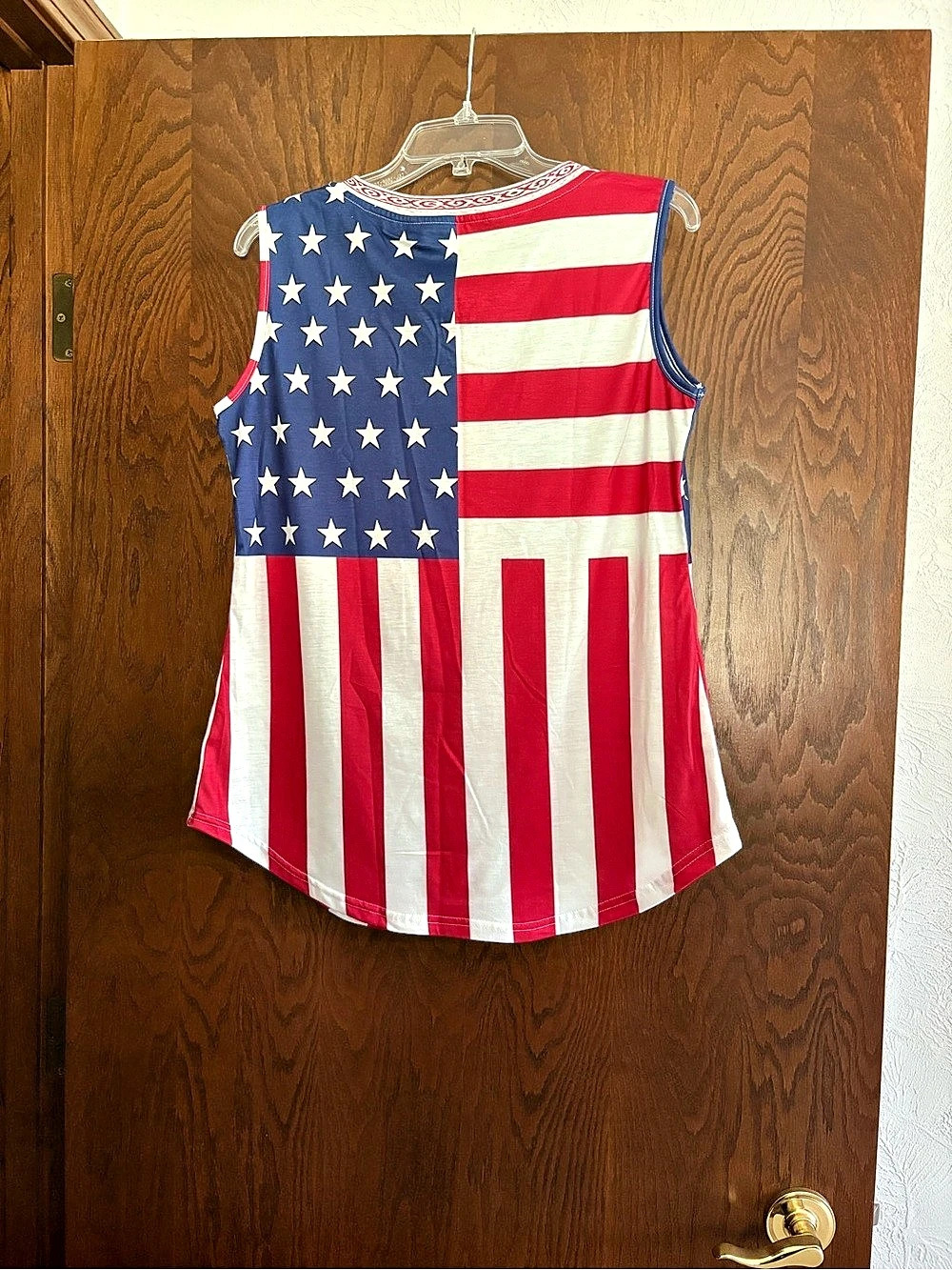 American Flag Color Block Tank Top - Picture 2 of 3